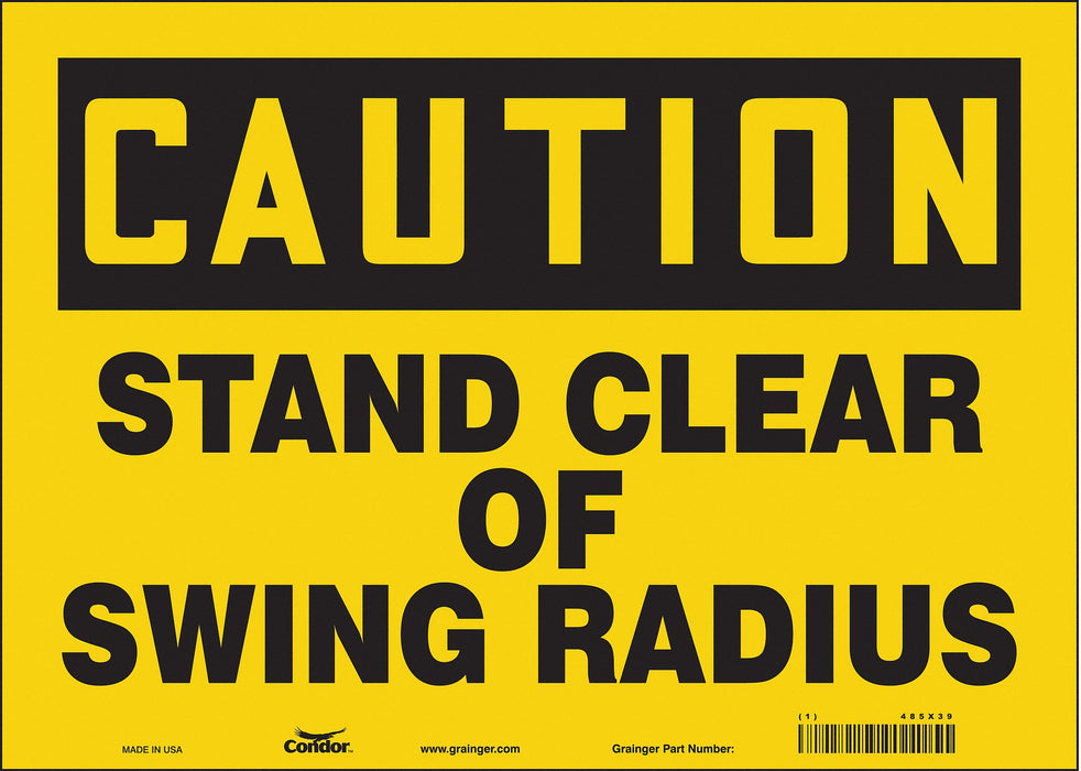 Safety Sign 10 in x 14 in Vinyl