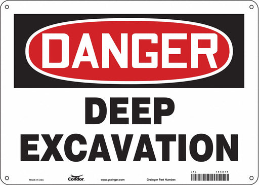 Safety Sign 10 in x 14 in Aluminum