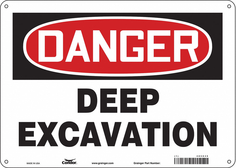 Safety Sign 10 in x 14 in Aluminum