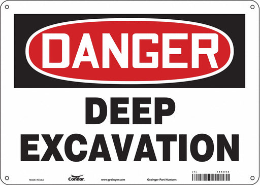 Safety Sign 10 inx14 in Polyethylene