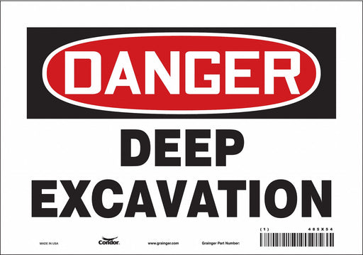 Safety Sign 7 in x 10 in Vinyl