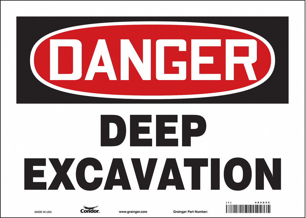 Safety Sign 10 inx14 in Vinyl