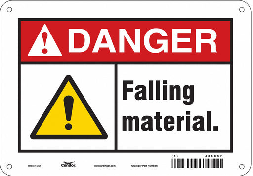Safety Sign 7 in x 10 in Aluminum