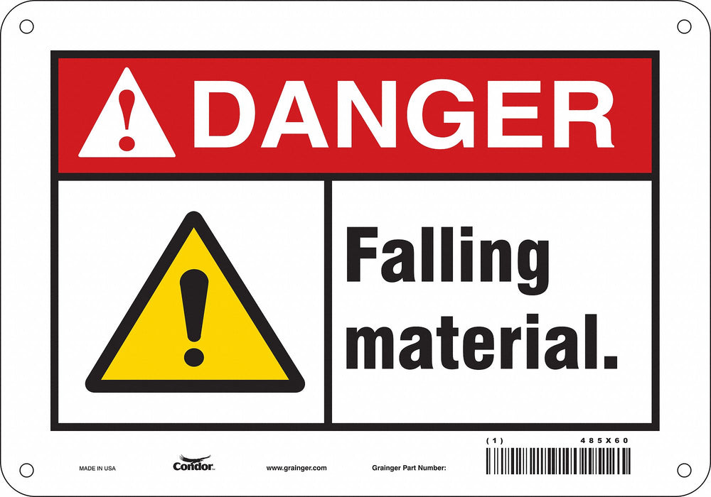 Safety Sign 7 in x 10 in Polyethylene