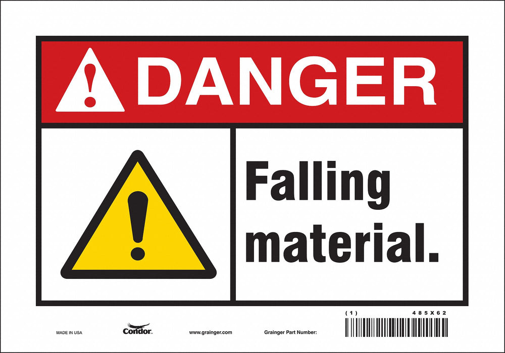 Safety Sign 7 in x 10 in Vinyl