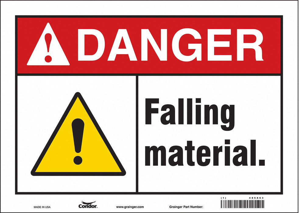 Safety Sign 10 in x 14 in Vinyl