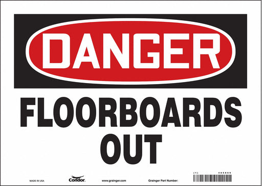 Safety Sign 10 in x 14 in Vinyl