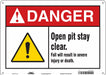 Safety Sign 10 in x 14 in Polyethylene