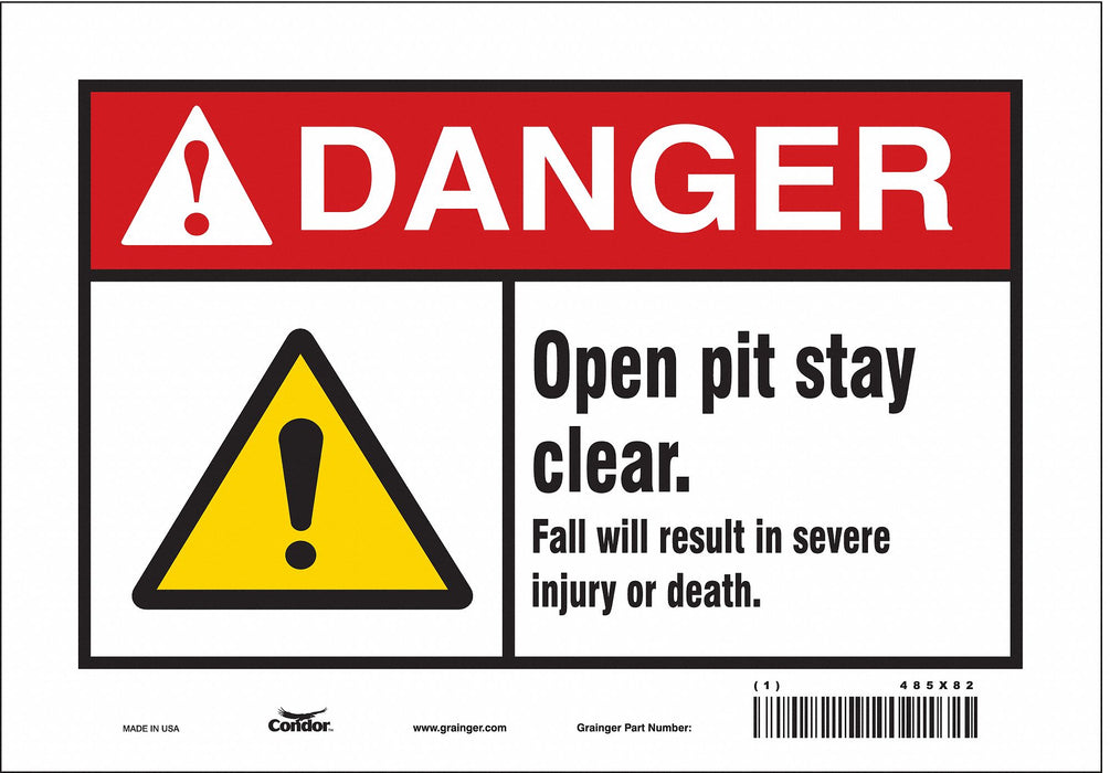 Safety Sign 7 in x 10 in Vinyl