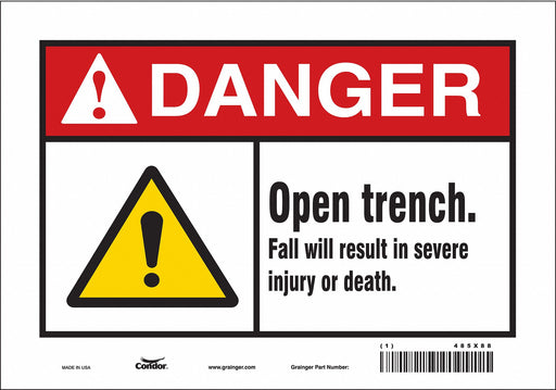 Safety Sign 7 inx10 in Vinyl