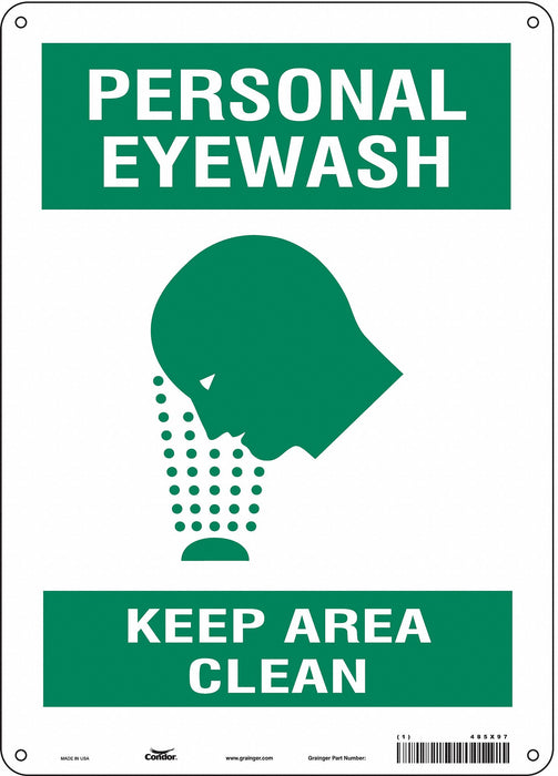 Safety Sign 14 in x 10 in Aluminum