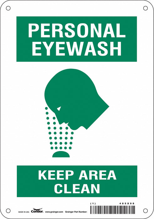 Safety Sign 10 in x 7 in Polyethylene