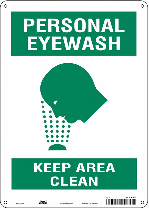 Safety Sign 14 in x 10 in Polyethylene