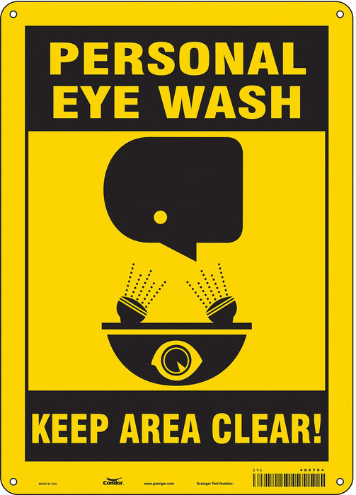 Safety Sign 14 in x 10 in Aluminum