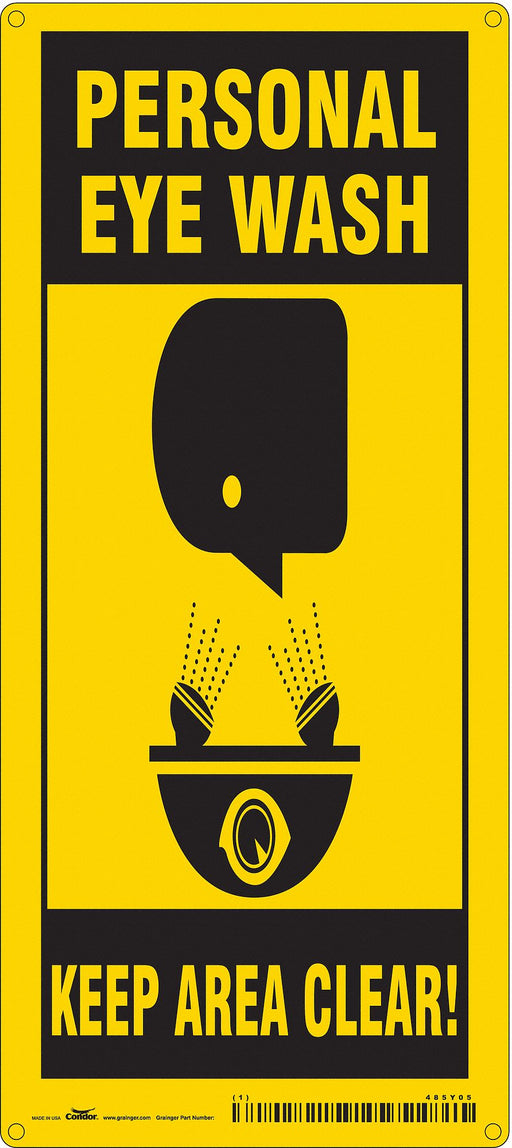 Safety Sign 18 in x 8 in Aluminum