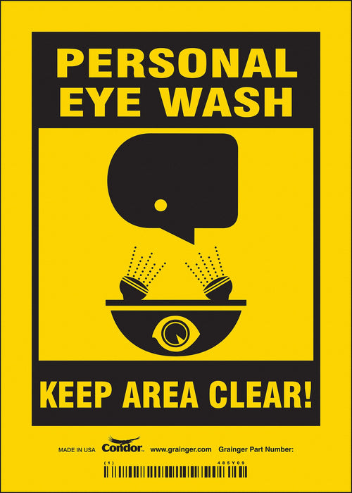 Safety Sign 7 in x 5 in Vinyl