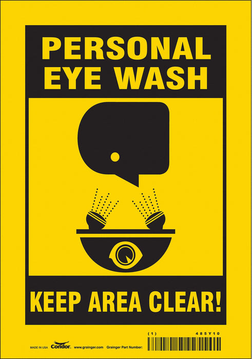 Safety Sign 10 in x 7 in Vinyl