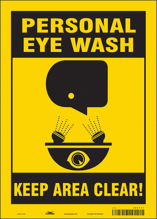 Safety Sign 14 in x 10 in Vinyl