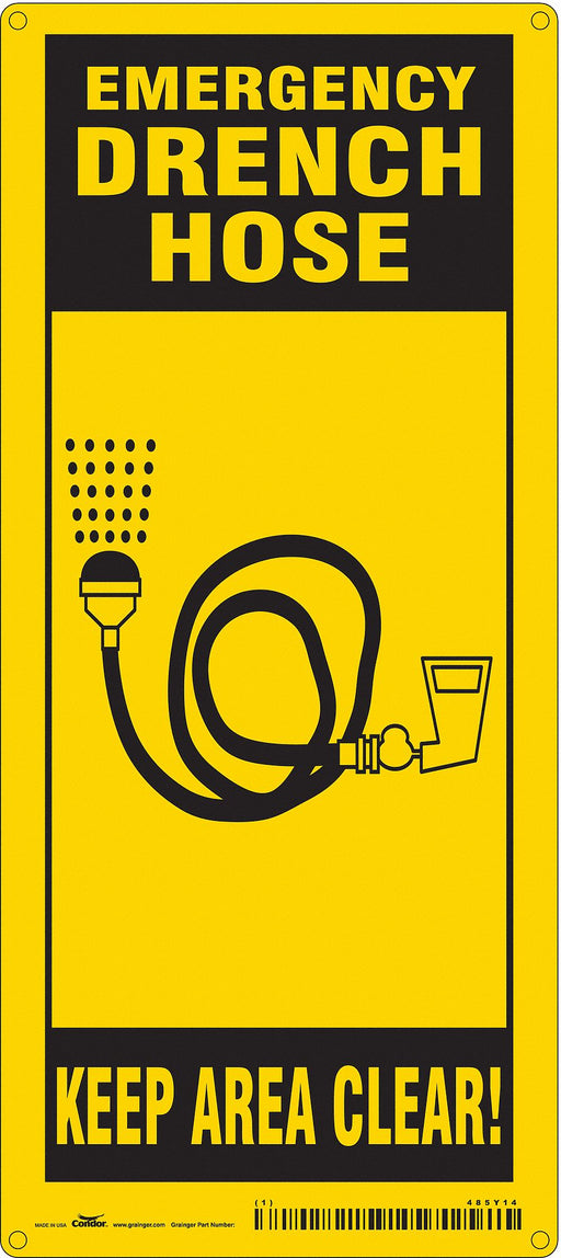 Safety Sign 18 in x 8 in Polyethylene