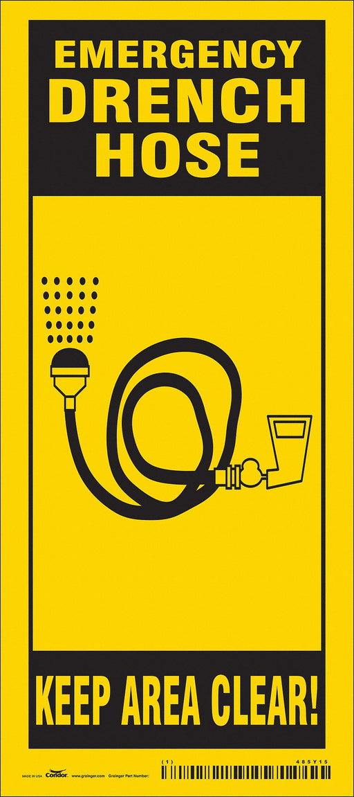 Safety Sign 18 in x 8 in Vinyl