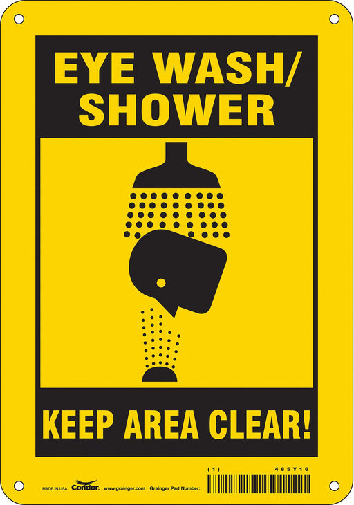 Safety Sign 10 in x 7 in Aluminum