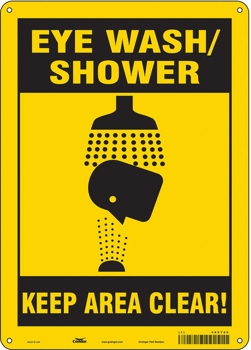 Safety Sign 14 in x 10 in Polyethylene