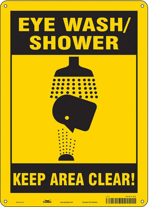 Safety Sign 14 in x 10 in Polyethylene