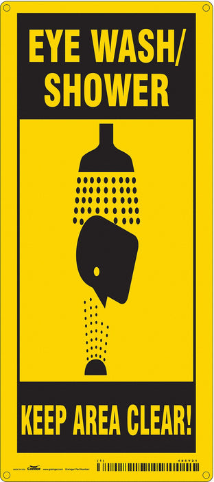 Safety Sign 18 in x 8 in Polyethylene