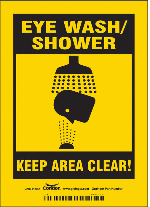 Safety Sign 7 in x 5 in Vinyl