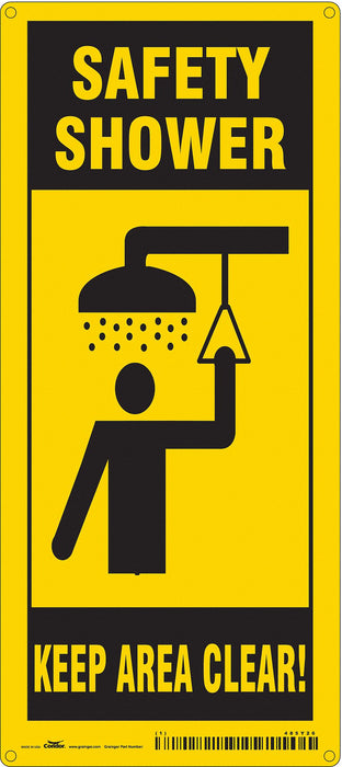 Safety Sign 18 in x 8 in Aluminum