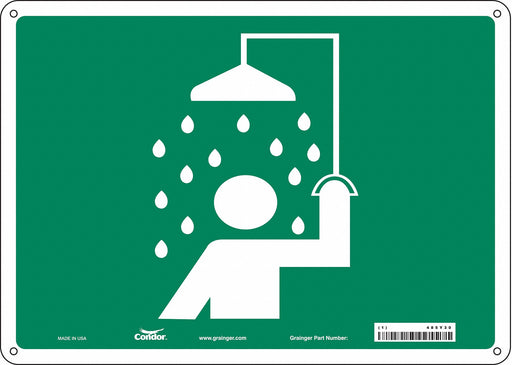 Safety Sign 10 in x 14 in Aluminum