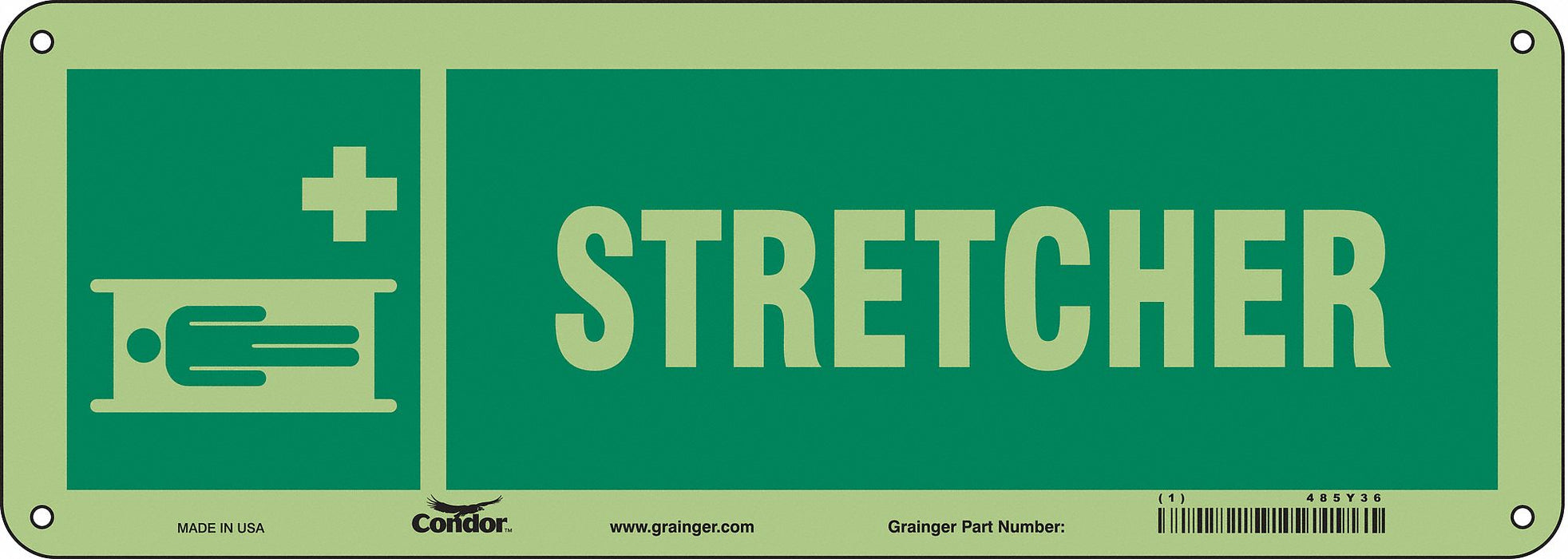 Safety Sign 5 in x 14 in Polyethylene
