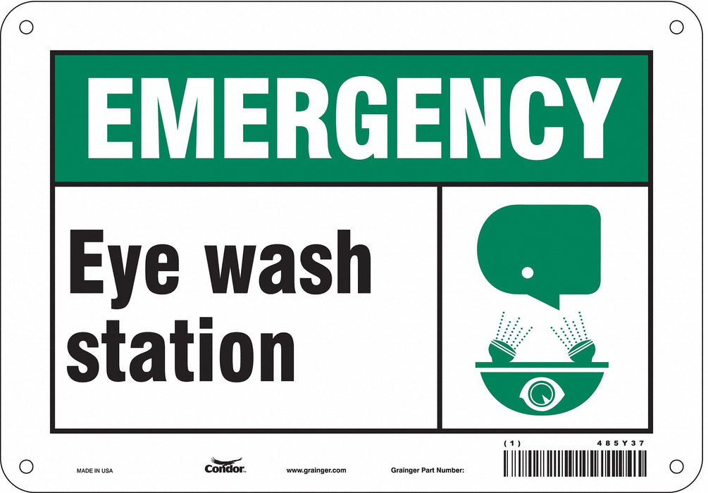 Safety Sign 7 in x 10 in Aluminum