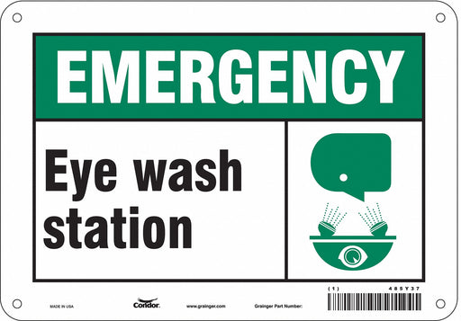 Safety Sign 7 in x 10 in Aluminum