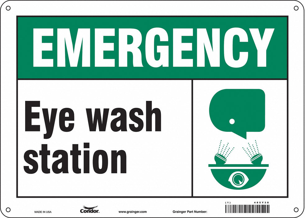 Safety Sign 10 in x 14 in Aluminum