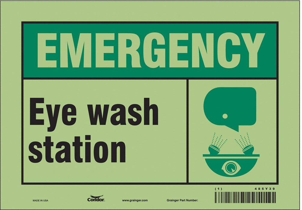 Safety Sign 14 inx10 in Glow Vinyl