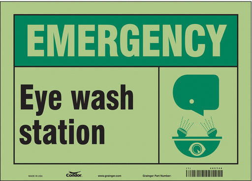 Safety Sign 10 in x 14 in Glow Vinyl