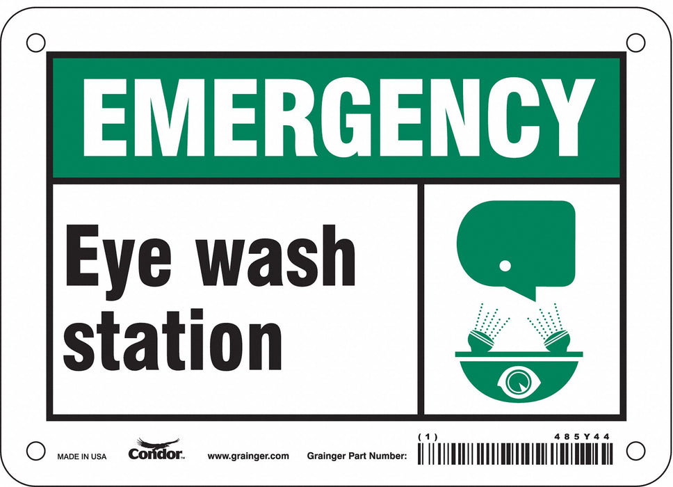 Safety Sign 5 in x 7 in Polyethylene