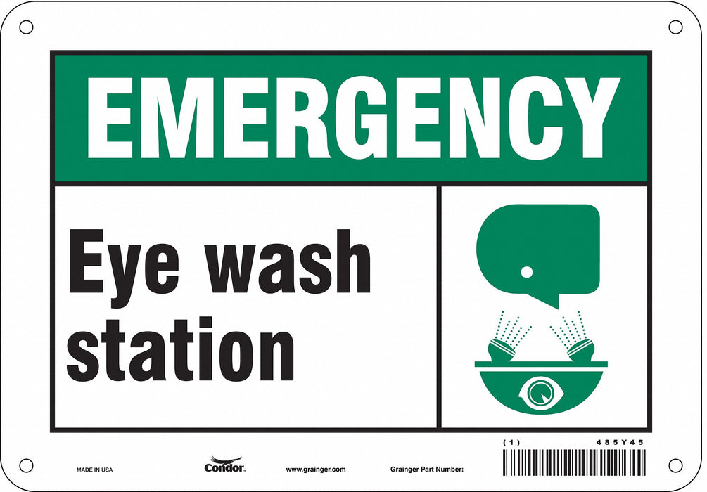 Safety Sign 7 in x 10 in Polyethylene