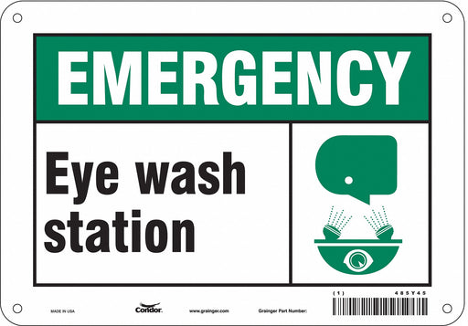 Safety Sign 7 in x 10 in Polyethylene