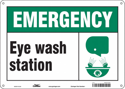 Safety Sign 10 in x 14 in Polyethylene