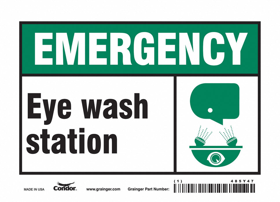 Safety Sign 5 in x 7 in Vinyl
