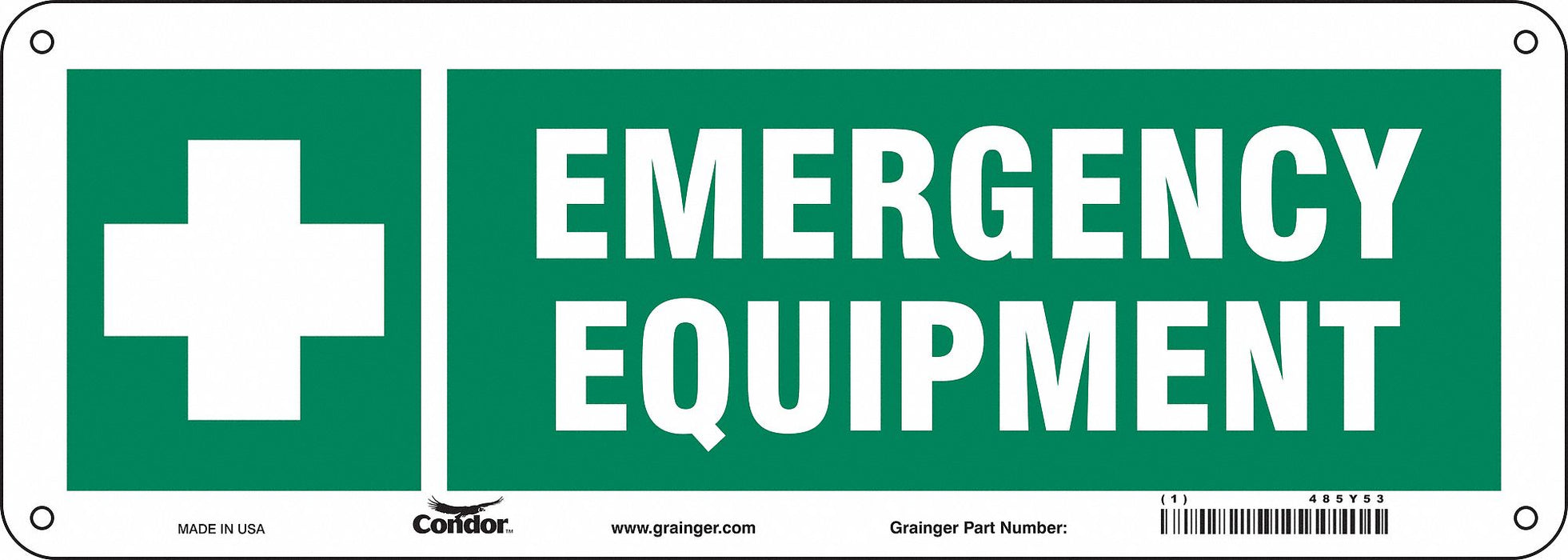 Safety Sign 5 in x 14 in Polyethylene