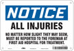 Safety Sign 7 in x 10 in Aluminum