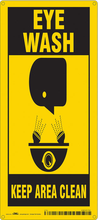 Safety Sign 18 in x 8 in Polyethylene