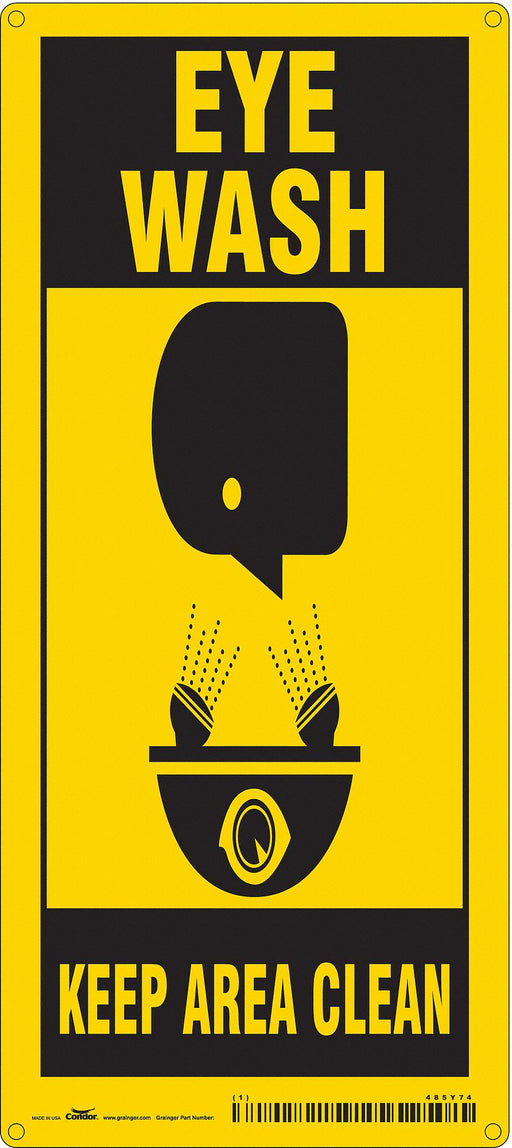 Safety Sign 18 in x 8 in Polyethylene