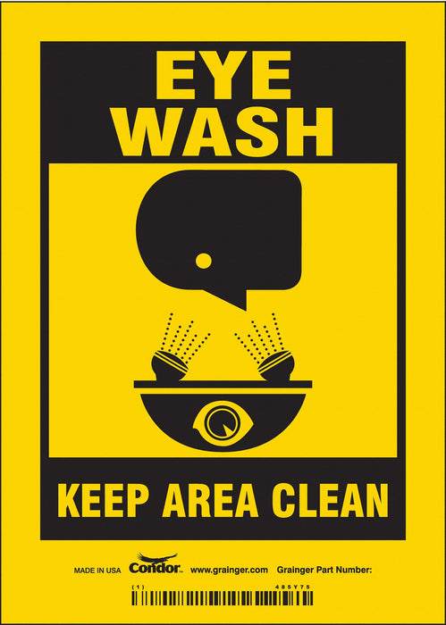Safety Sign 7 in x 5 in Vinyl
