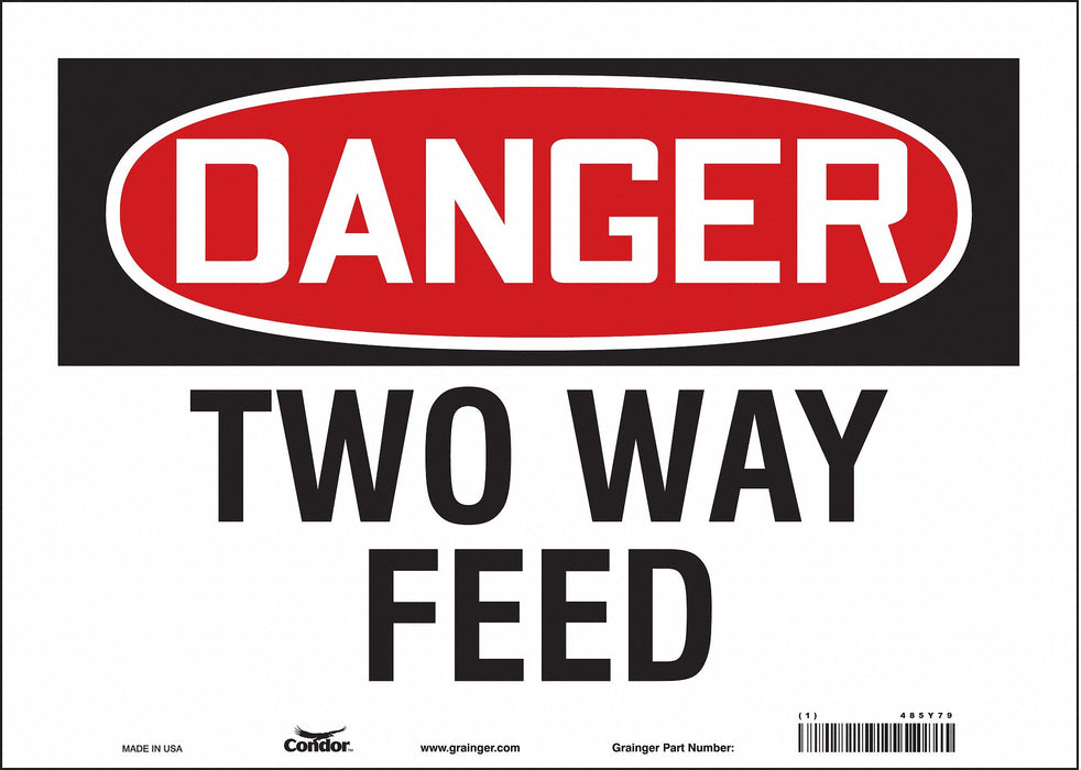 Safety Sign 10 in x 14 in Vinyl