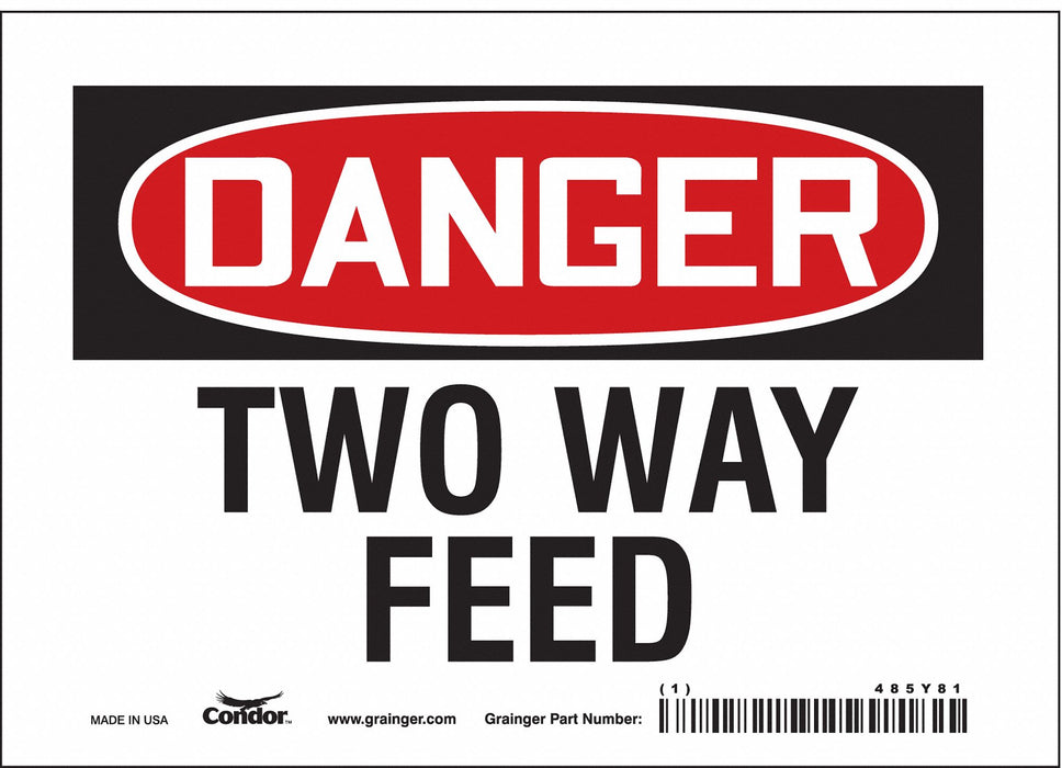 Safety Sign 5 in x 7 in Vinyl