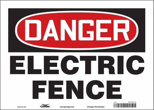Safety Sign 10 in x 14 in Vinyl
